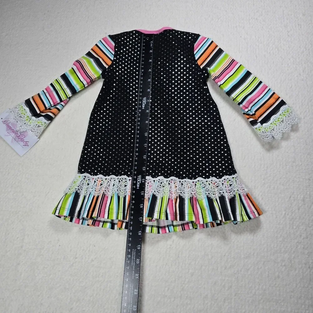 NWT Bonnie Baby Girls Halloween Applique Embroidered Dress 18 Mo Ghost Pumpkins